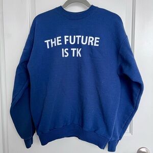 Hanes ComfortBlend EcoSmart Printed Navy Blue Sweatshirt